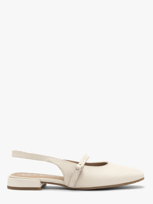 Kremowe czółenka slingback-wyprzedaż
