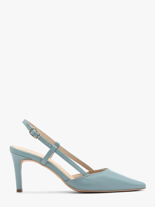 Niebieskie czółenka typu slingback-wyprzedaż