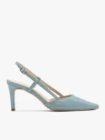 Niebieskie czółenka typu slingback-wyprzedaż