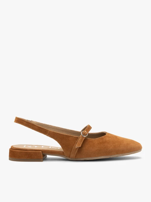 Rude czółenka slingback-wyprzedaż